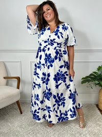 Robe longue à motifs grande taille : Christelle