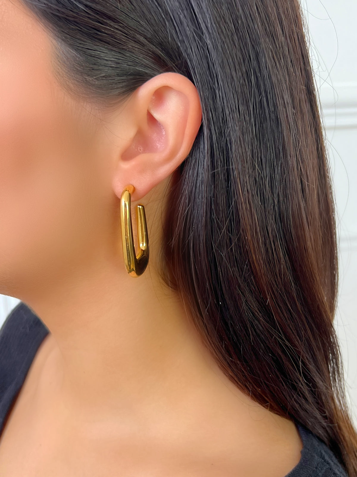 Boucles d'oreilles dorées : Delois