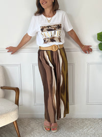 Pantalon fluide marron : Othelie