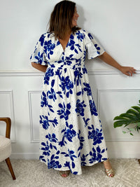 Robe longue à motifs grande taille : Christelle