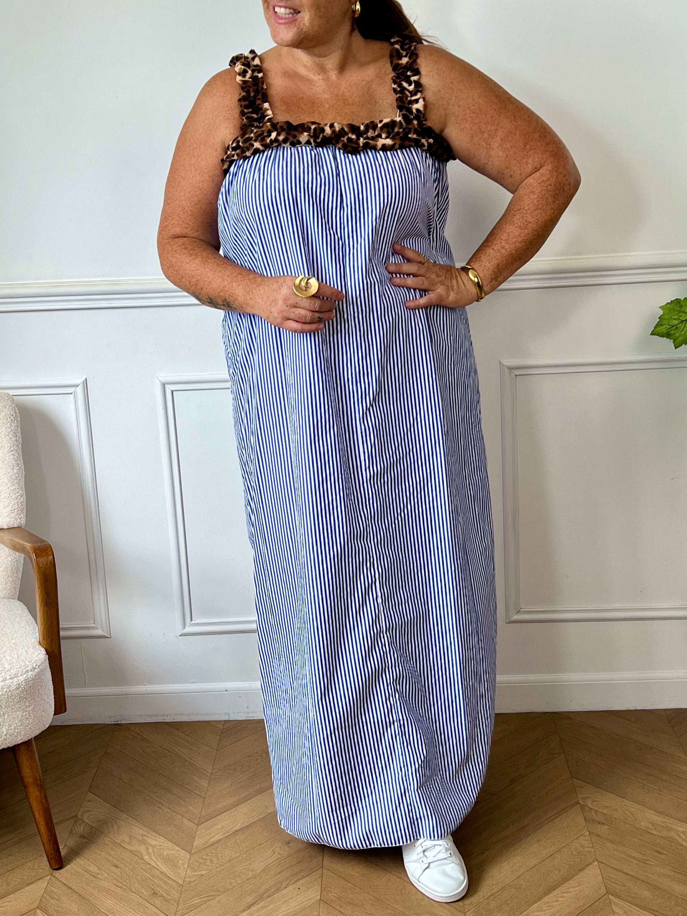 Robe à rayures grande taille : Luna
