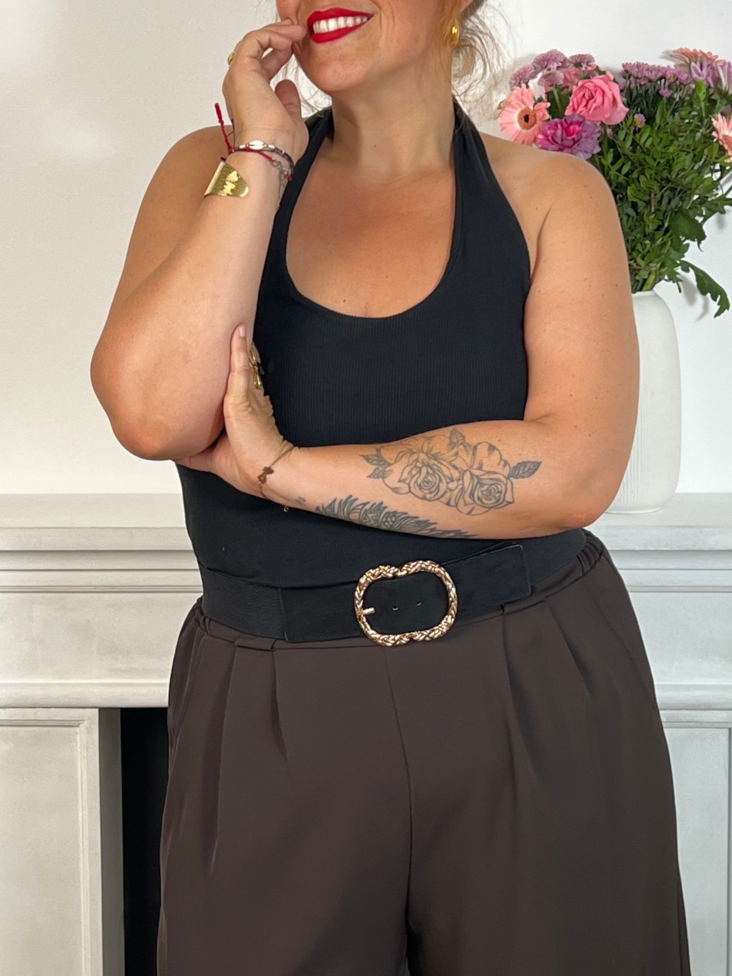 Débardeur dos nu noir : Zola