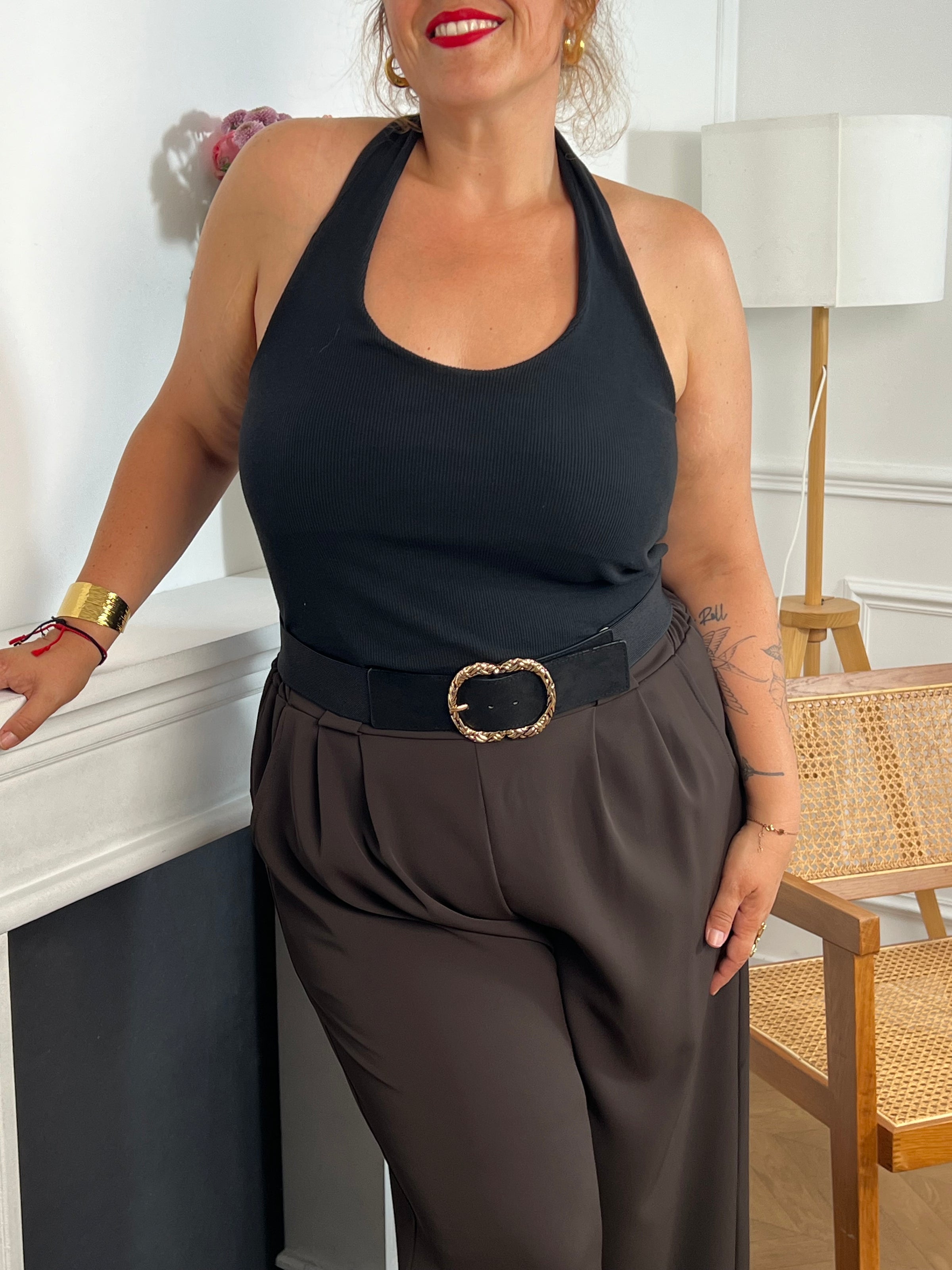 Débardeur dos nu noir : Zola