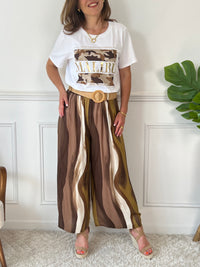 Pantalon fluide marron : Othelie