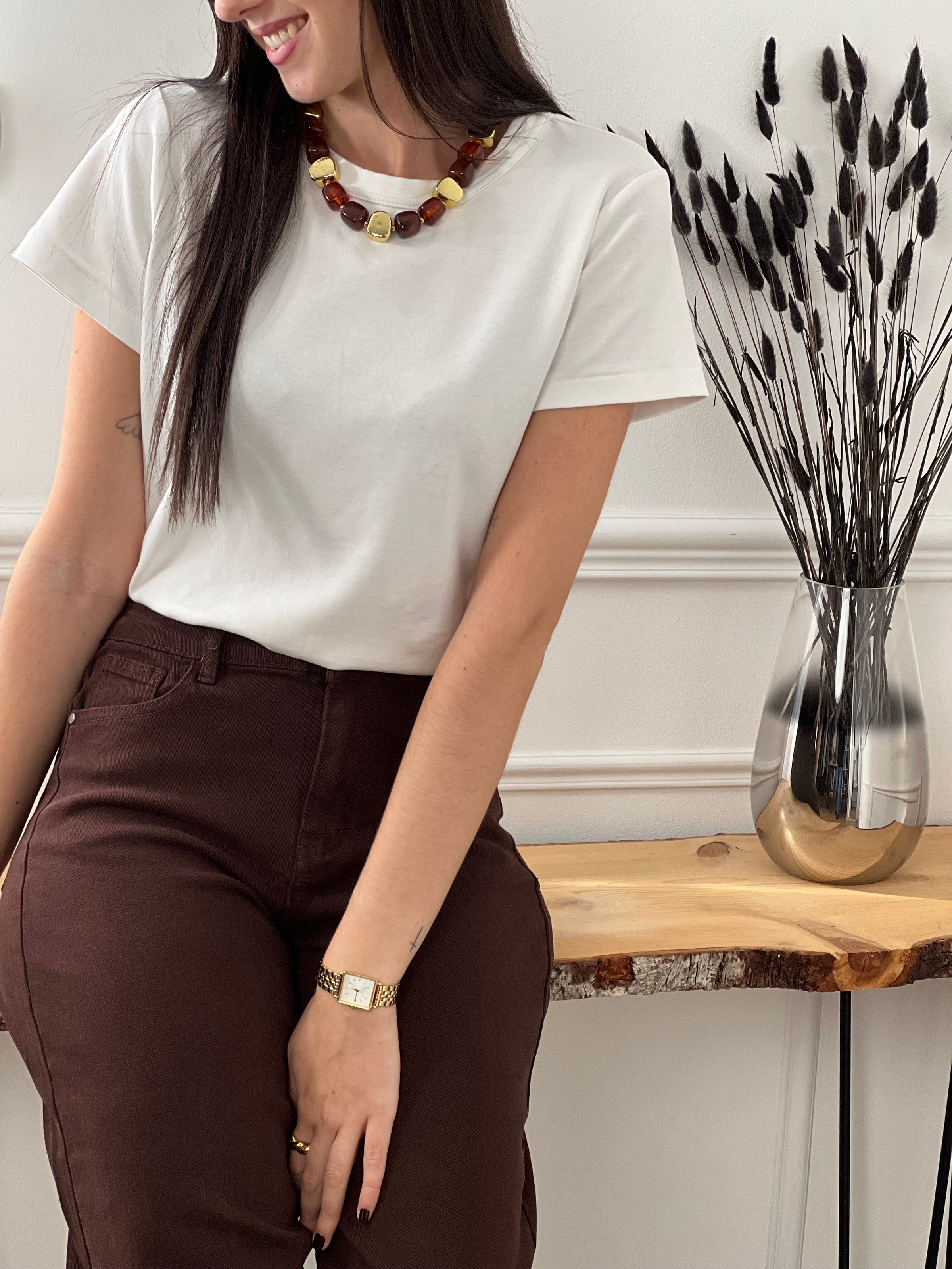 Tee-shirt blanc : Madalena