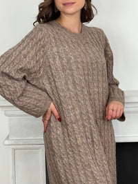 Robe pull taupe : Erika - Loïcia