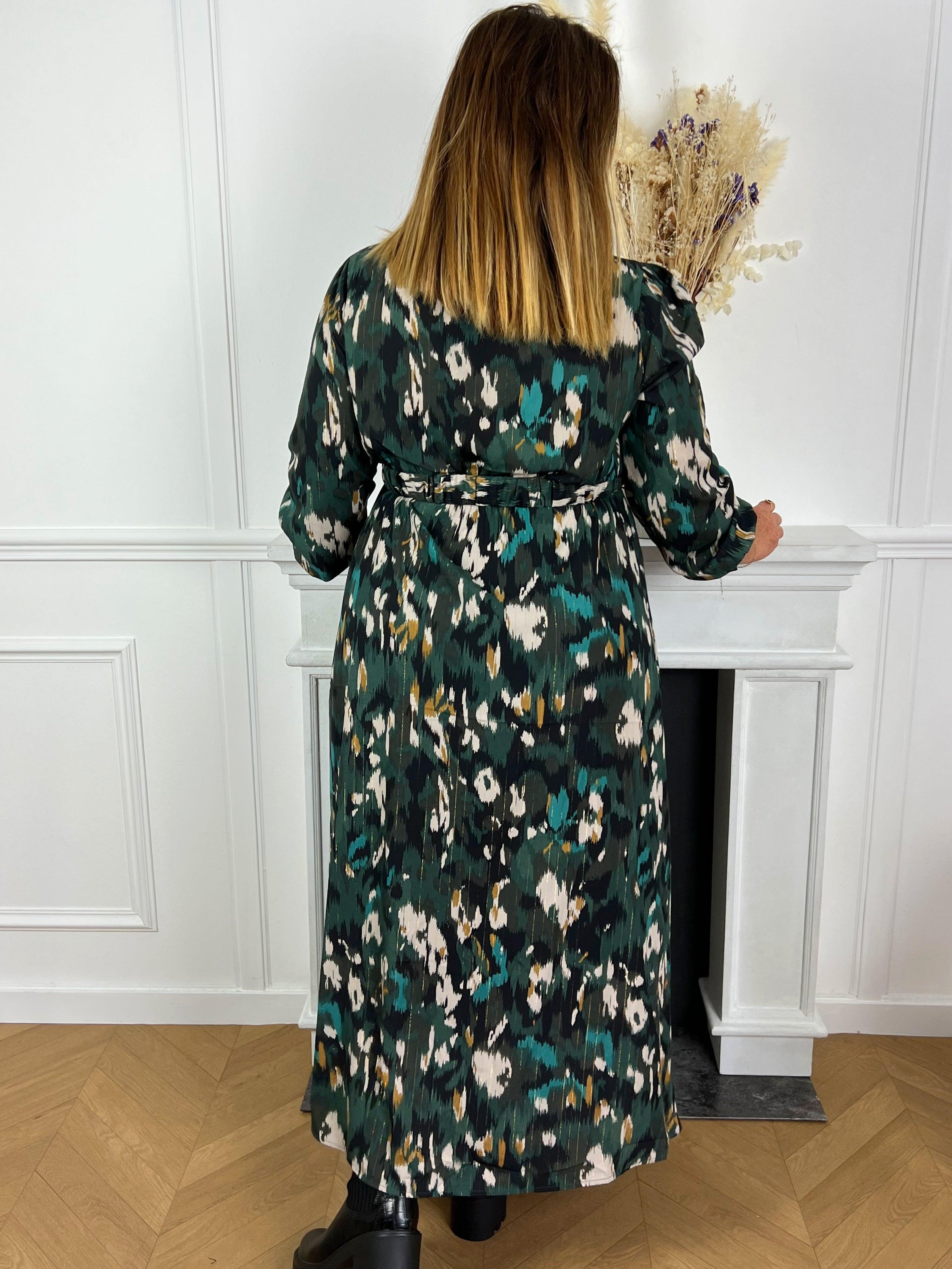 Robe longue à motif Curve : Lilia - Loïcia