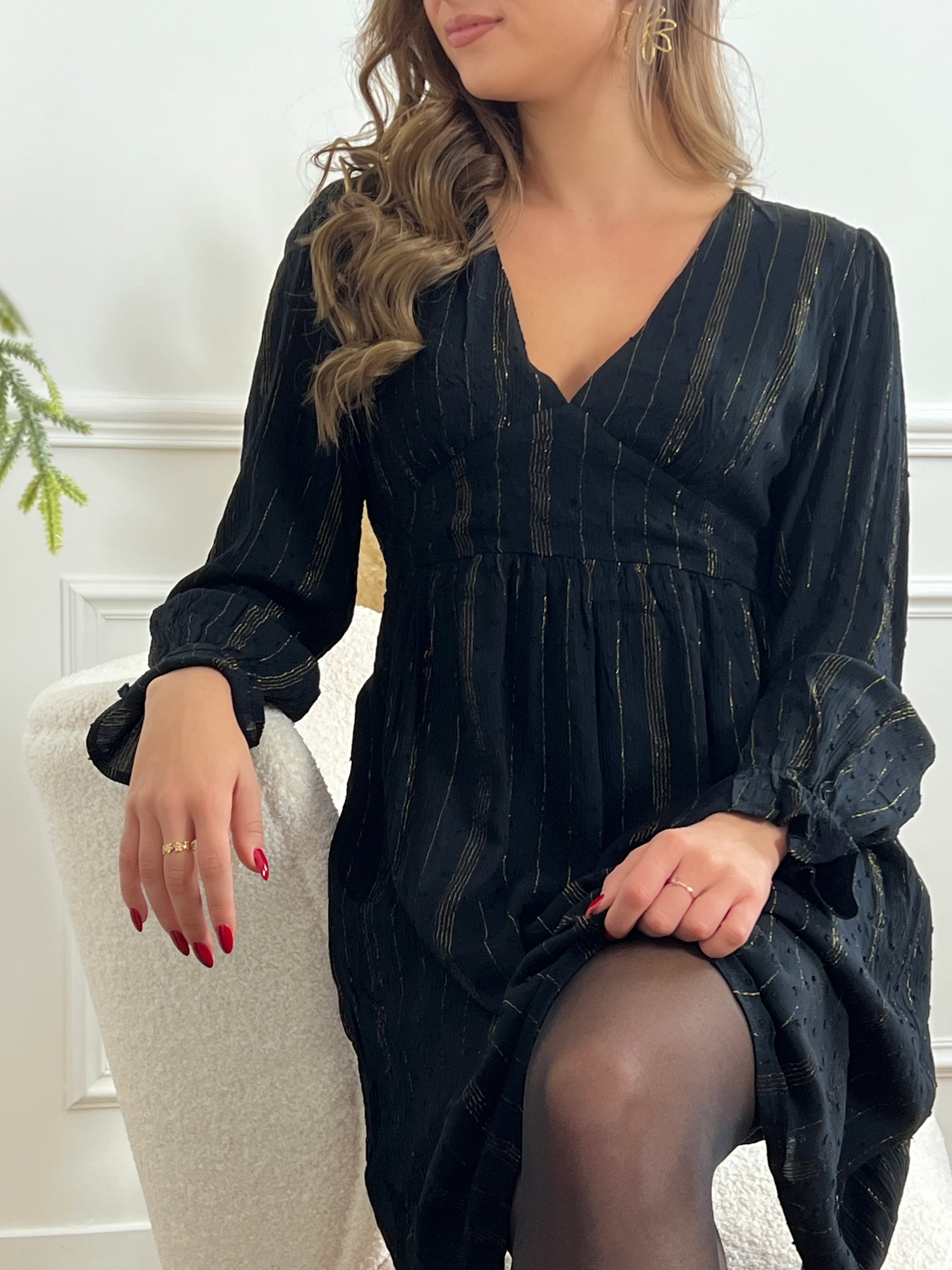 Robe noire et dorée : Zoa - Loïcia