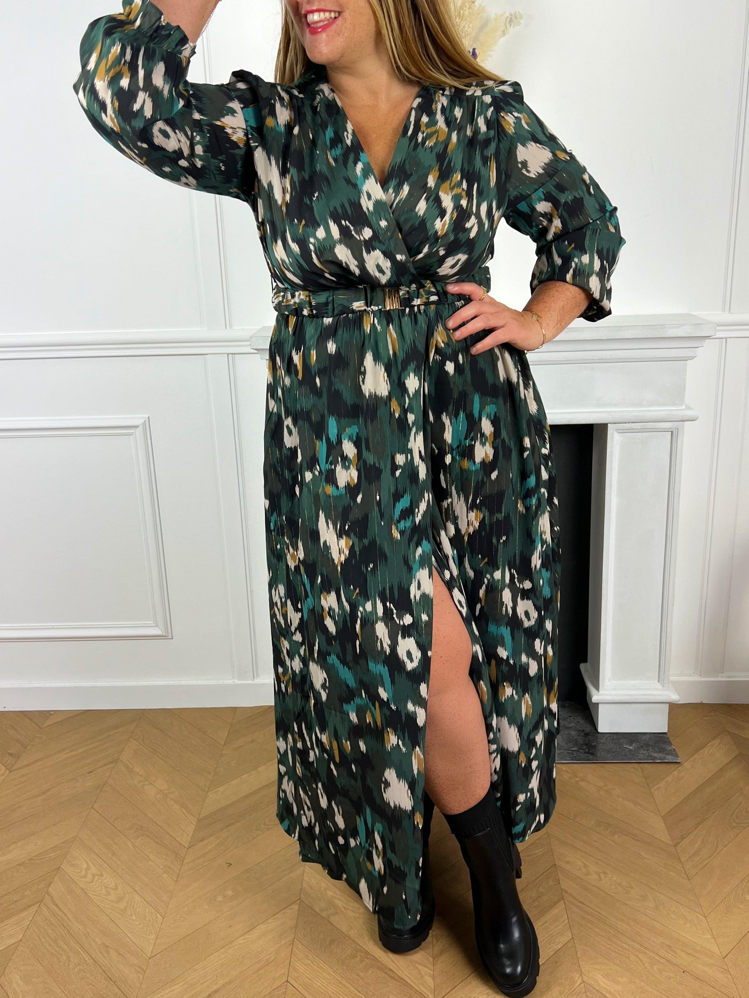 Robe longue à motif Curve : Lilia - Loïcia