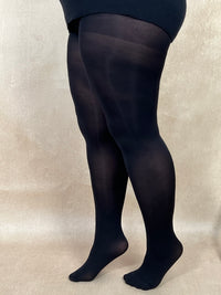 Collant noir opaque grande taille : Aedan