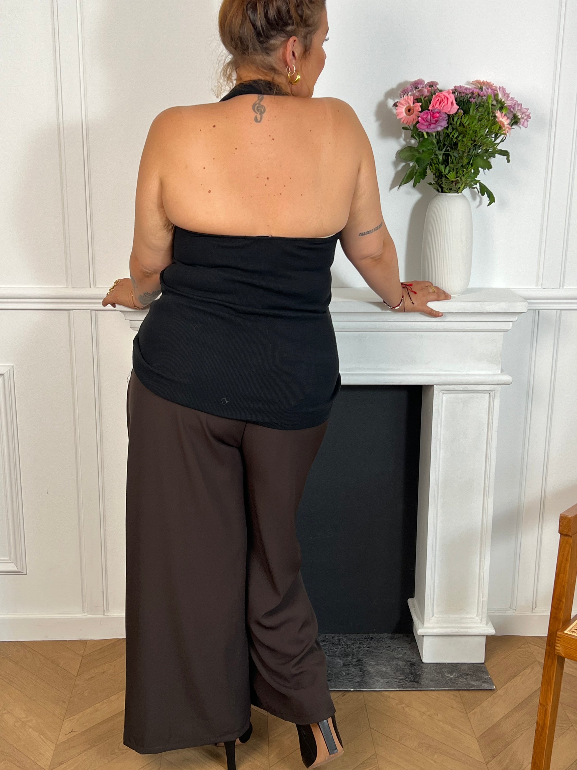 Débardeur dos nu noir : Zola