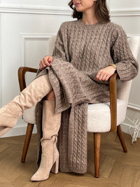Robe pull taupe : Erika - Loïcia
