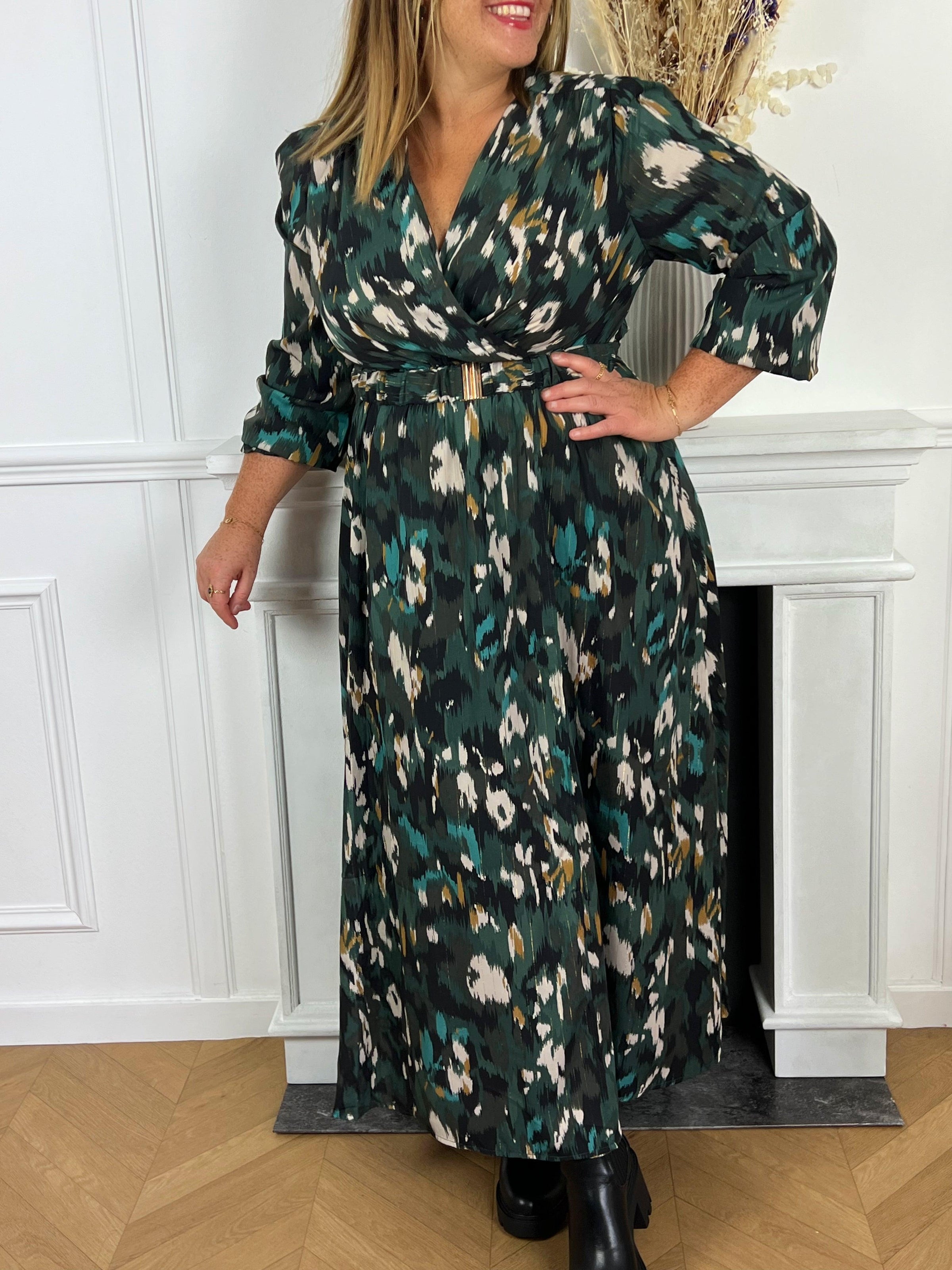 Robe longue à motif Curve : Lilia - Loïcia