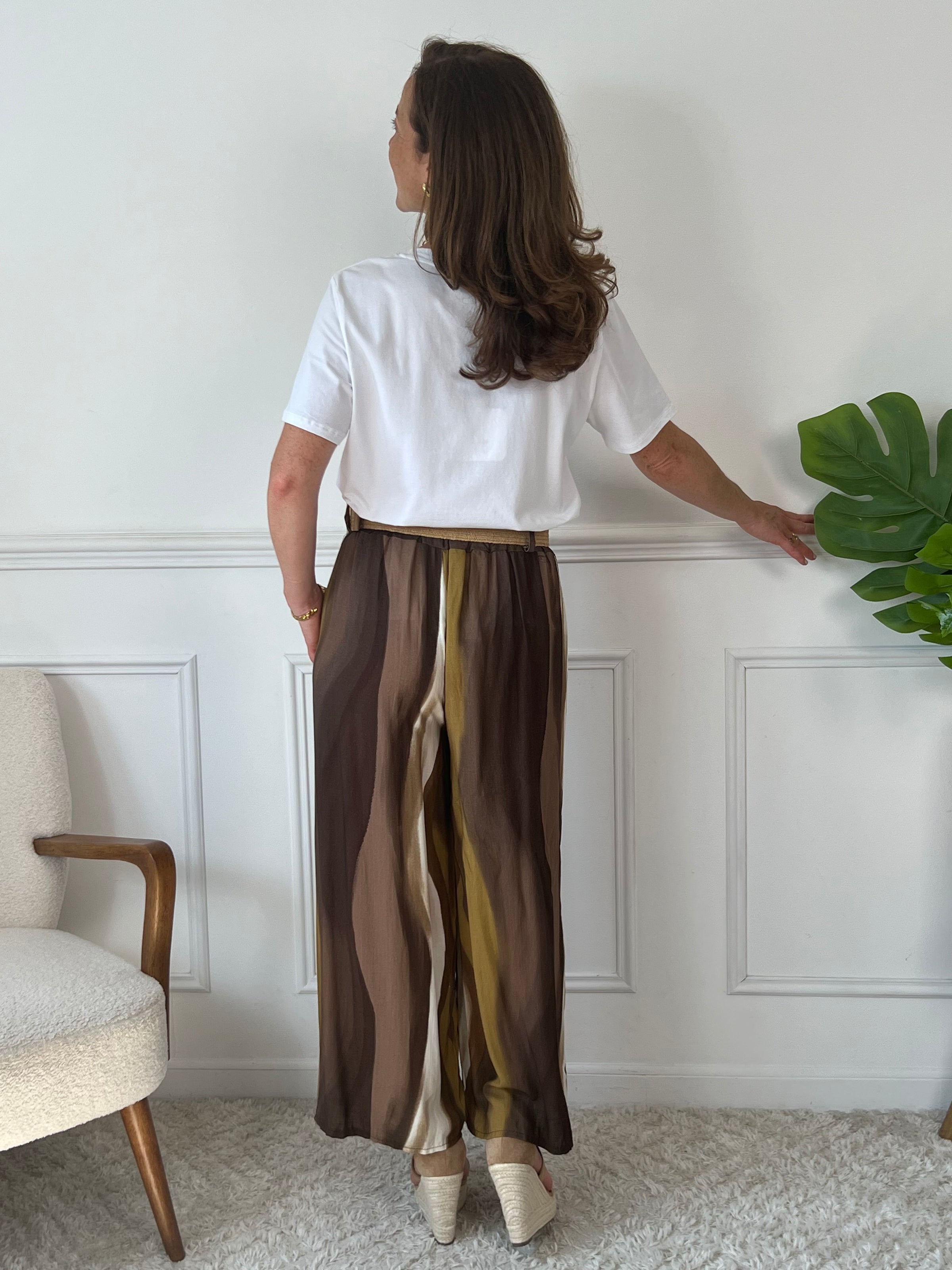 Pantalon fluide marron : Othelie