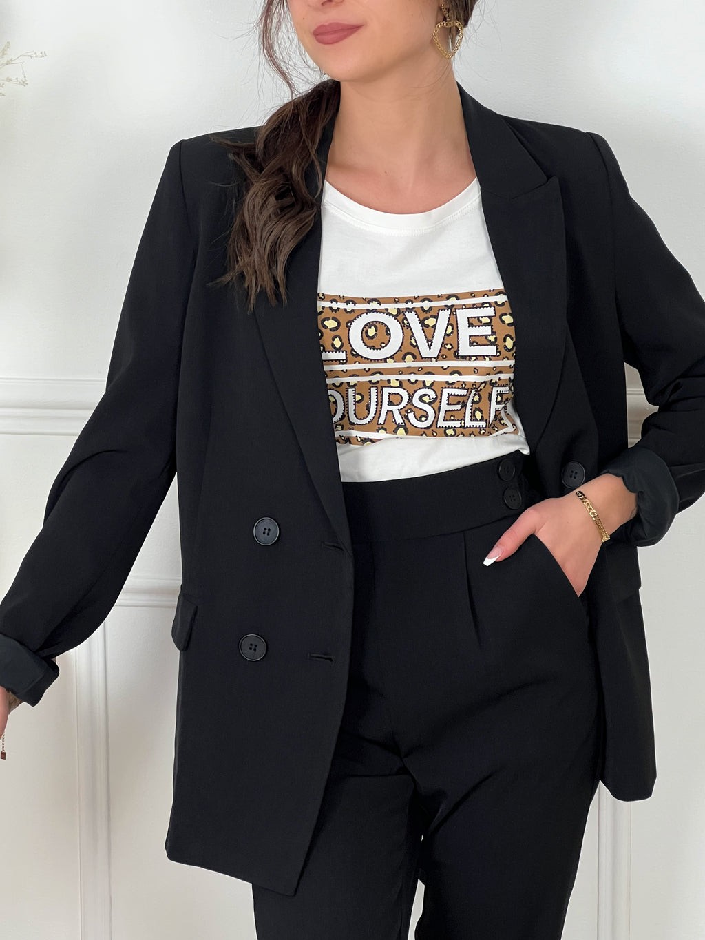 Tailleur noir discount
