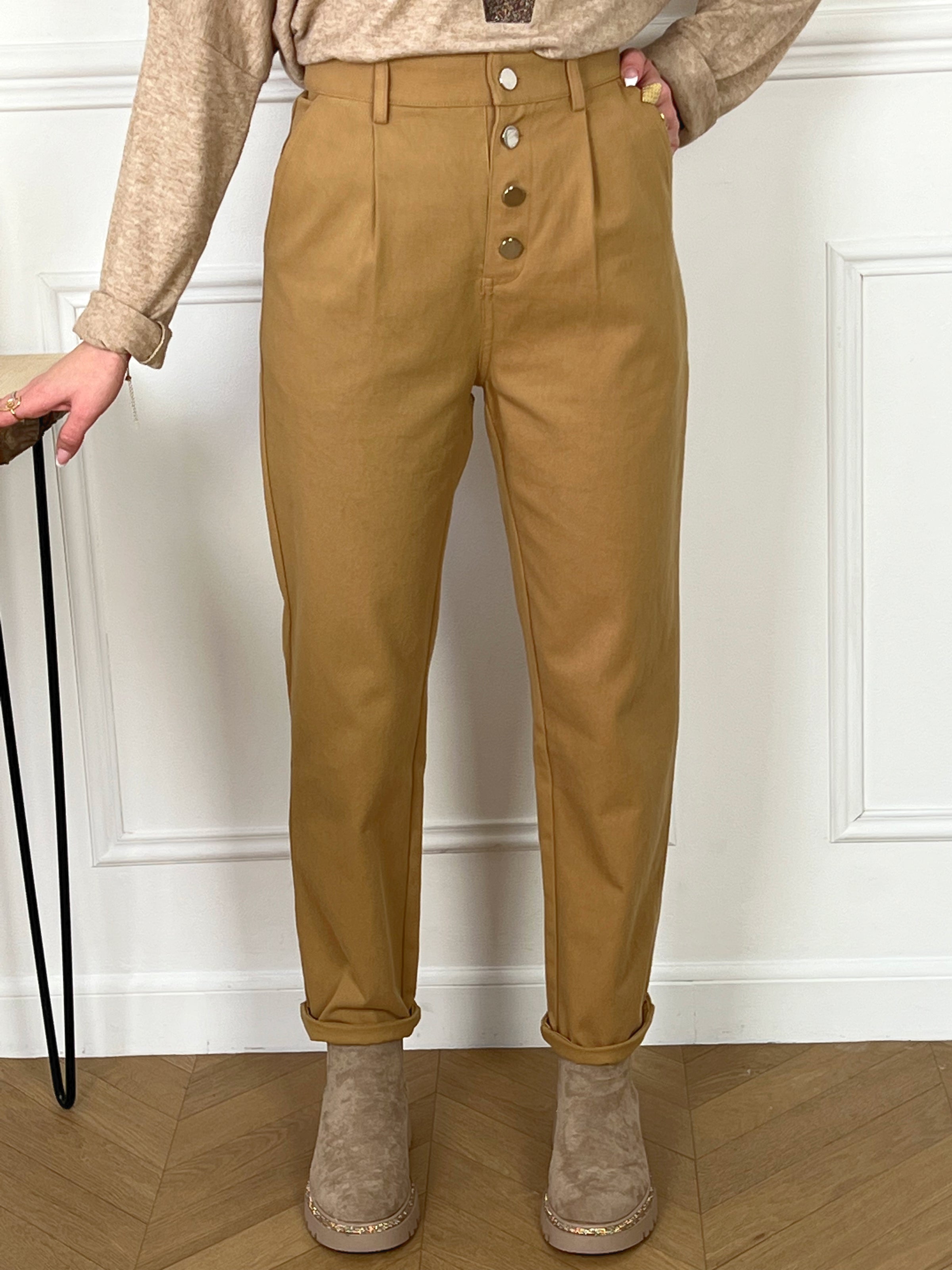 Pantalon camel : Tea - Loïcia