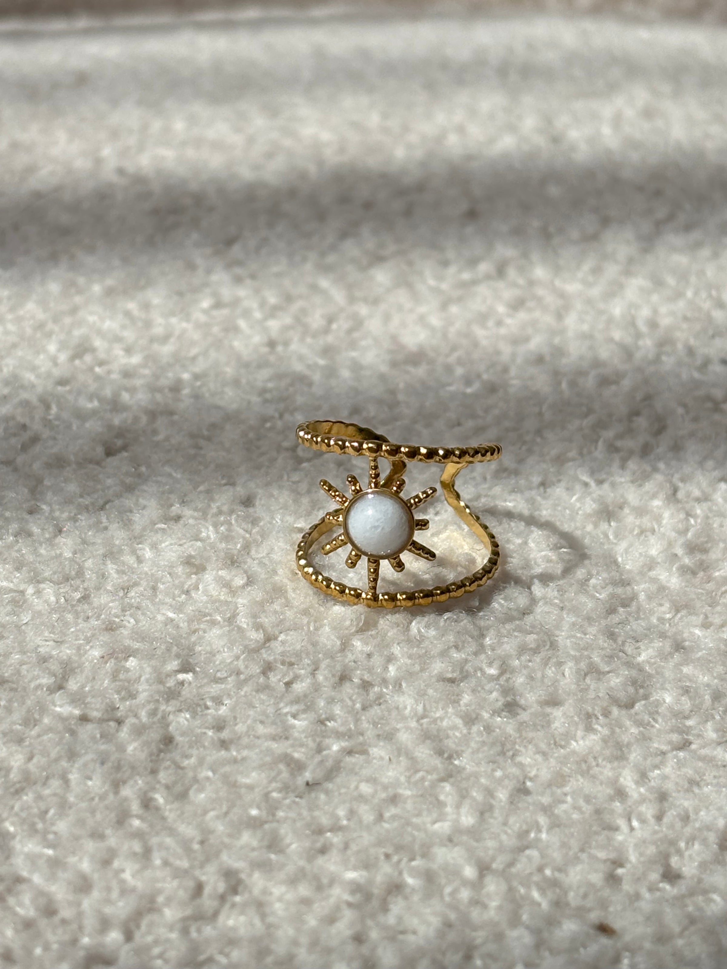 Bague écrue et dorée : Geva