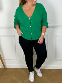 Gilet vert grande taille : Caroline