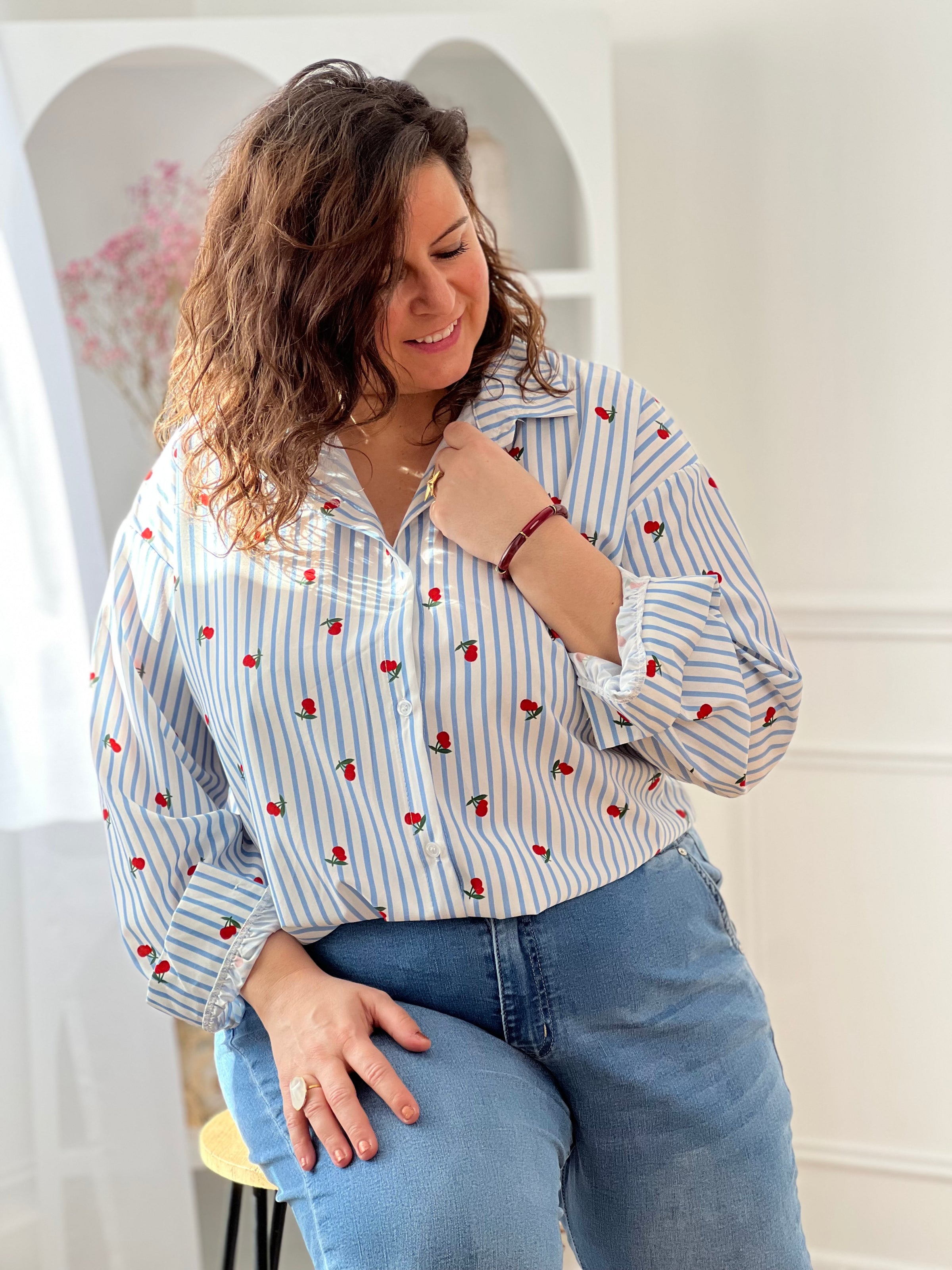 Plus size striped shirt: Logan