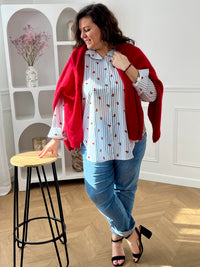 Plus size striped shirt: Logan