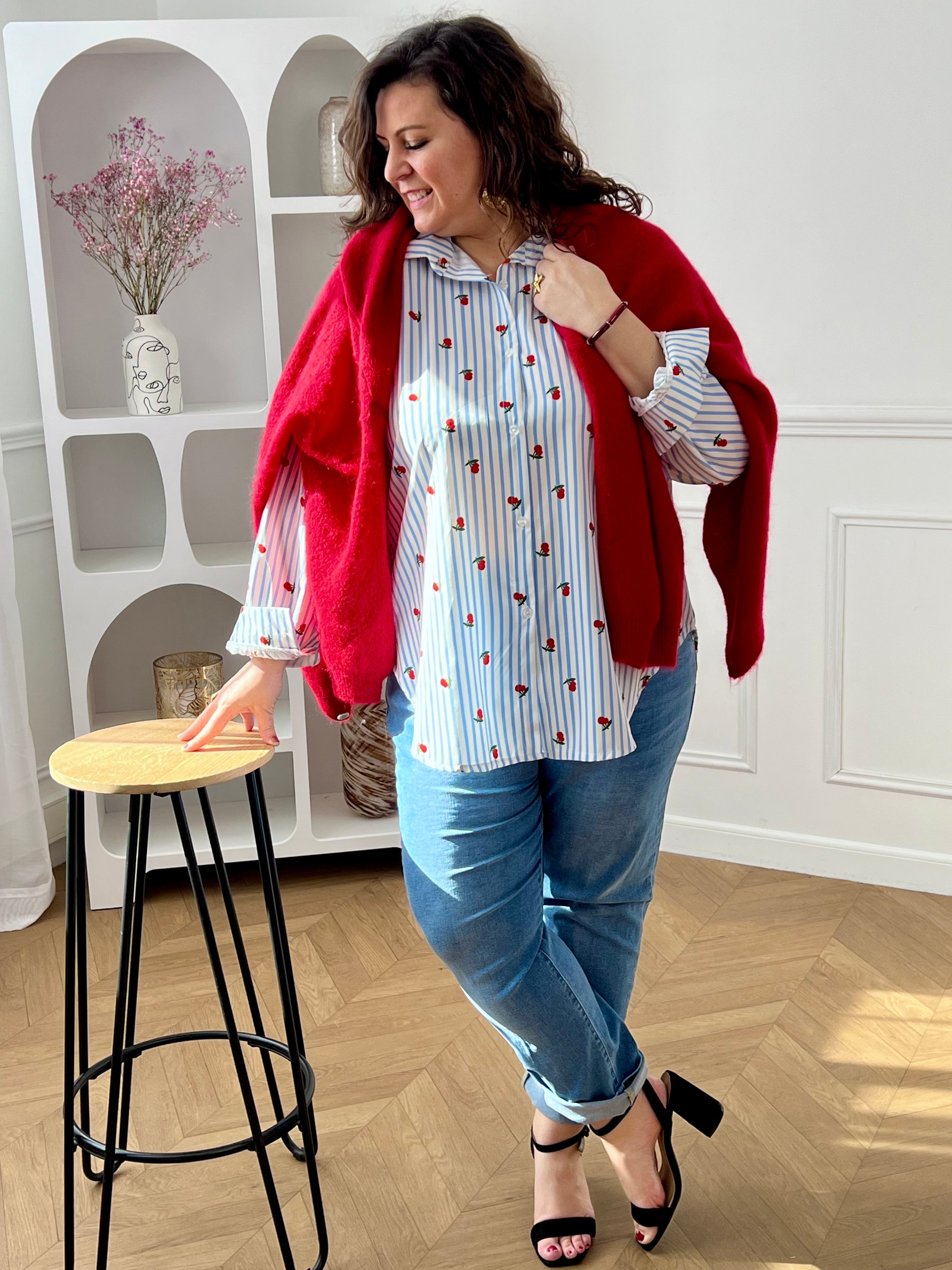 Plus size striped shirt: Logan
