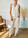 Pantalon droit beige : Irine - Loïcia
