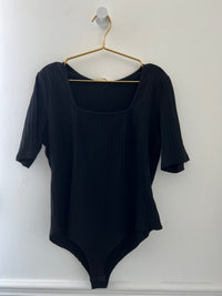 Body noir grande taille : Morgane
