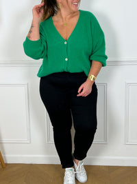Gilet vert grande taille : Caroline