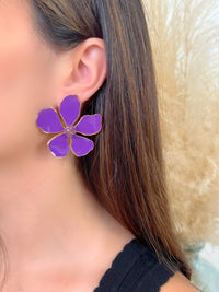 Boucles d'oreilles violettes : Belna