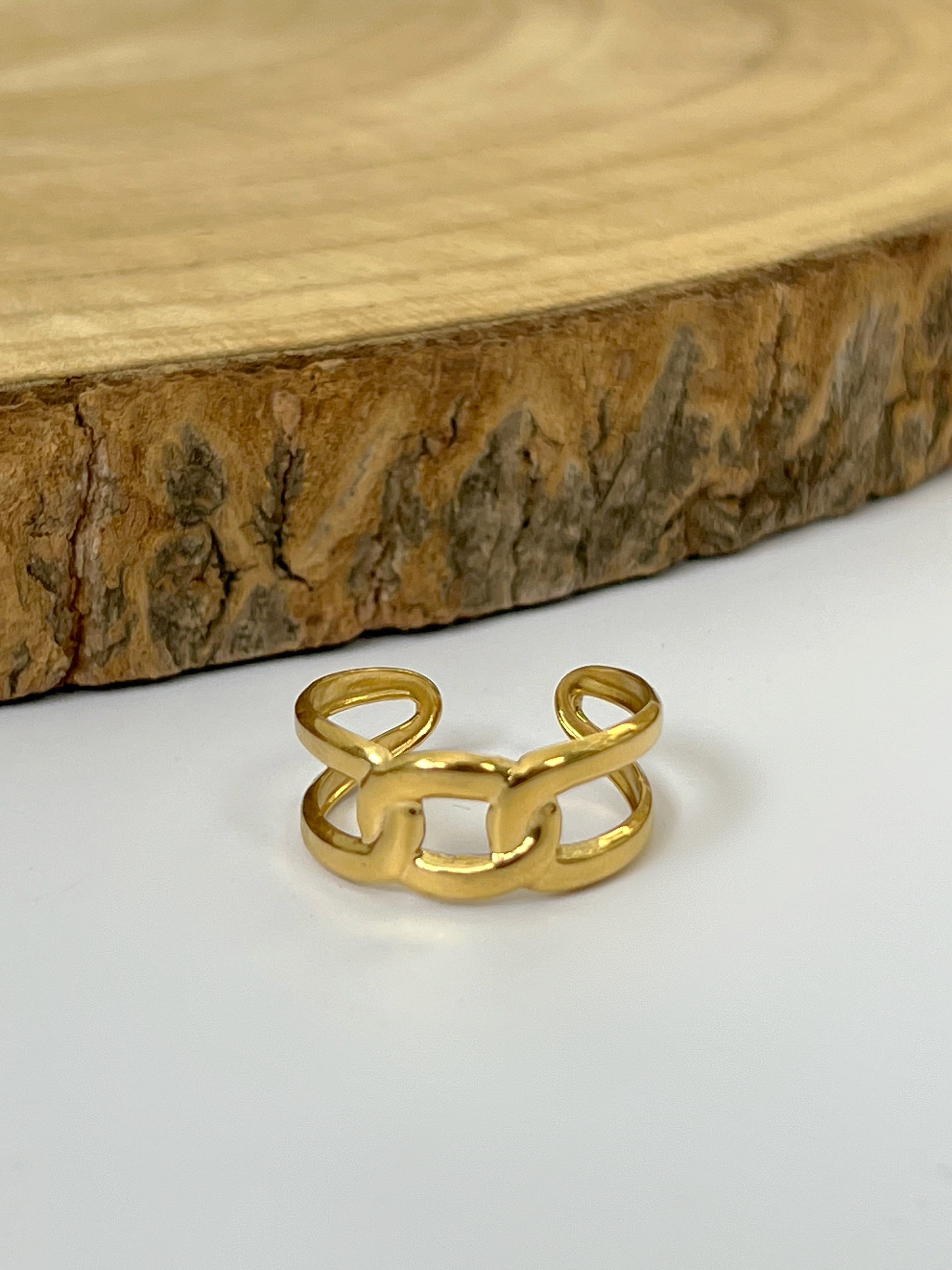 Bague dorée : Silvia