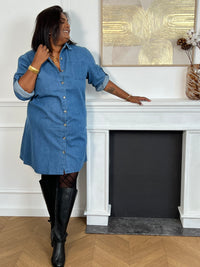 Robe en jean grande taille : Kella