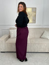 Pantalon prune coupe droite grande taille : Elie