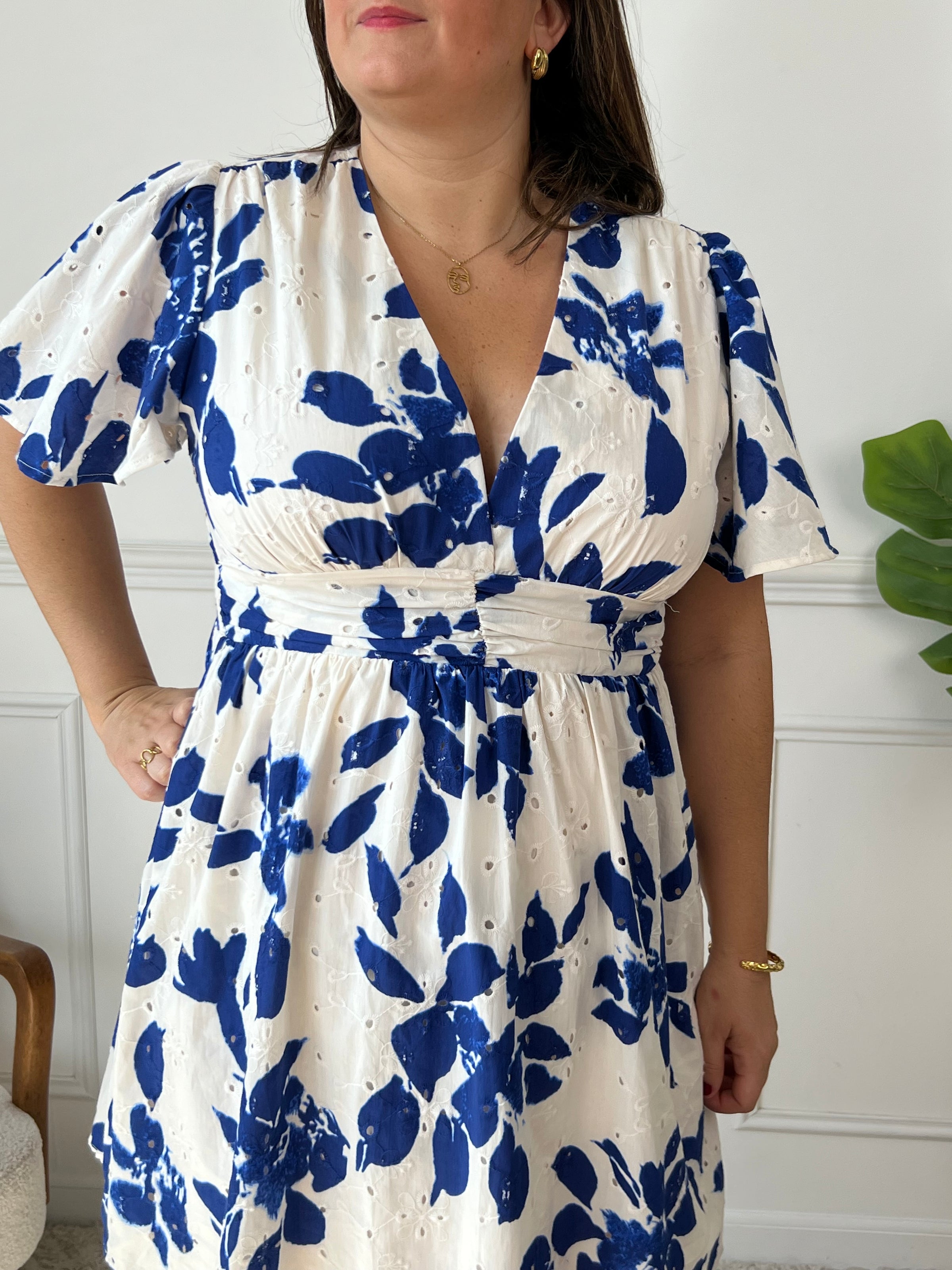 Robe courte à motifs grande taille : Christelle