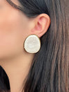 Boucles d'oreilles beige : Oria - Loïcia