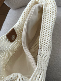 Beige crocheted bag: Djeni