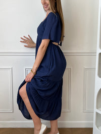 Langes, marineblaues Kleid: Aylan