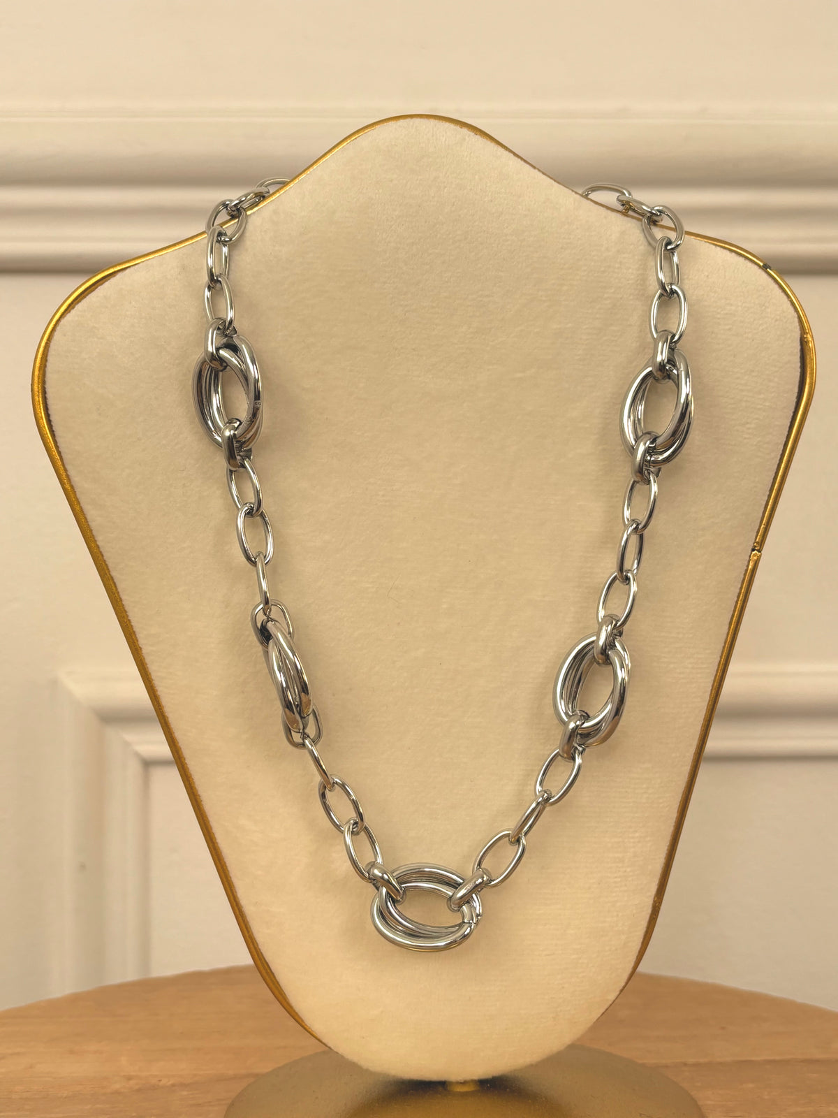 Collier chaîne argenté : Chali