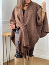 Poncho marron grande taille : Sorian