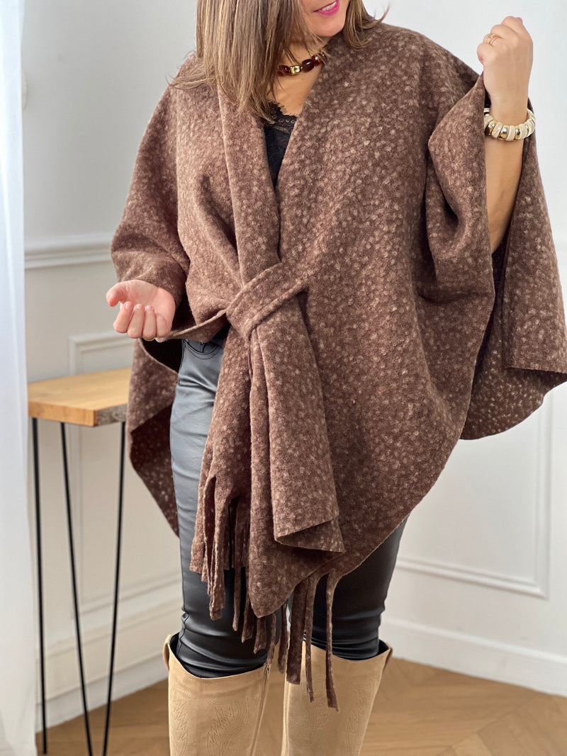 Poncho marron grande taille : Sorian