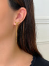 Boucles d'oreilles dorées pendantes : Palma