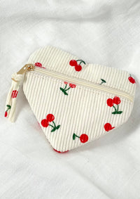 Ecru heart pouch: Ariela
