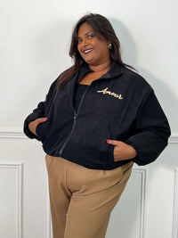 Veste noire grande taille : Arlo
