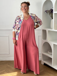 Combinaison rose grande taille : Monaly