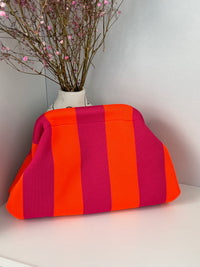 Pink and orange pouch bag: Kaly