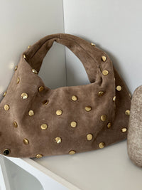 Sac taupe clouté : Gemma