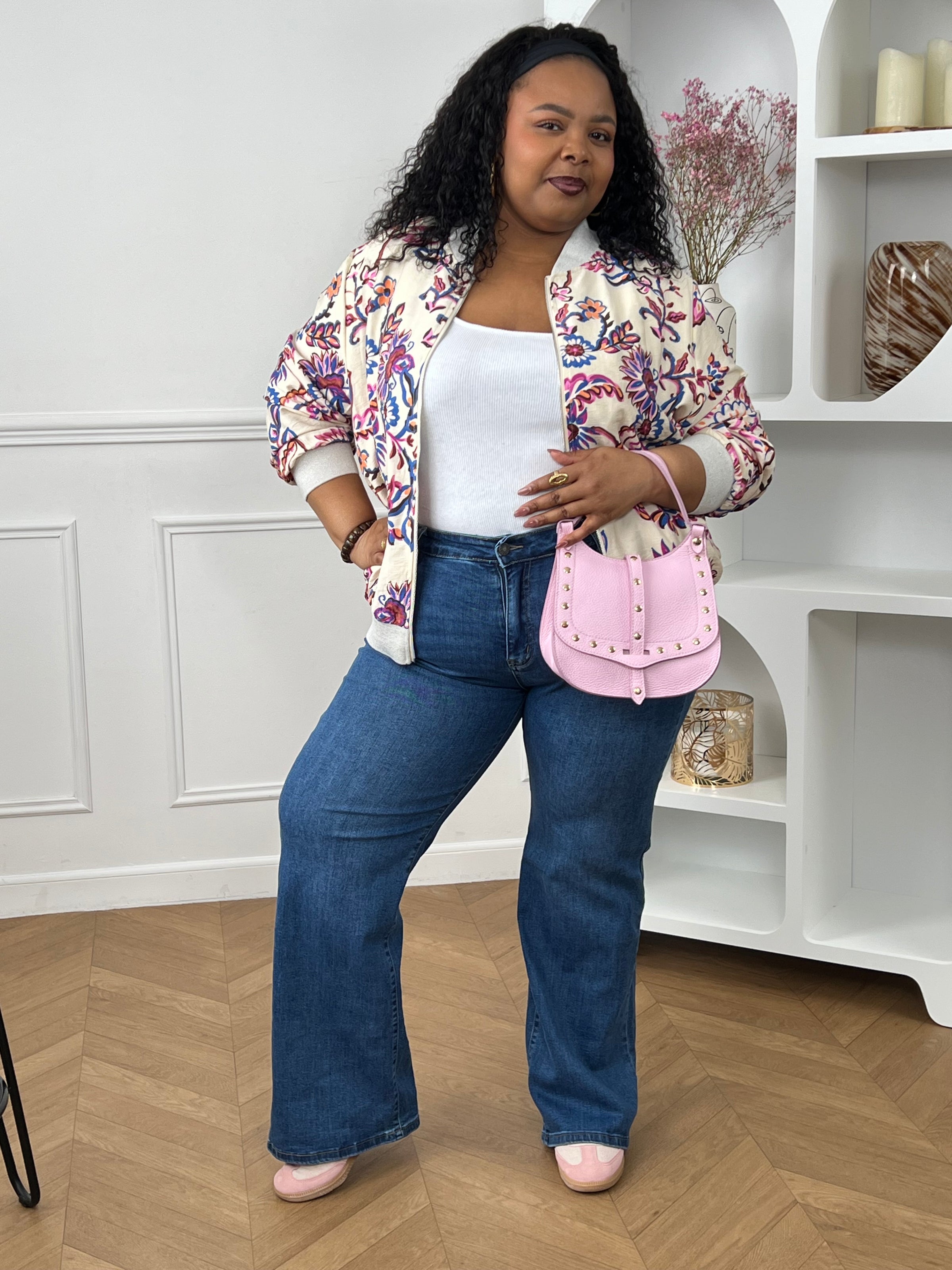 Plus size patterned jacket: Nae