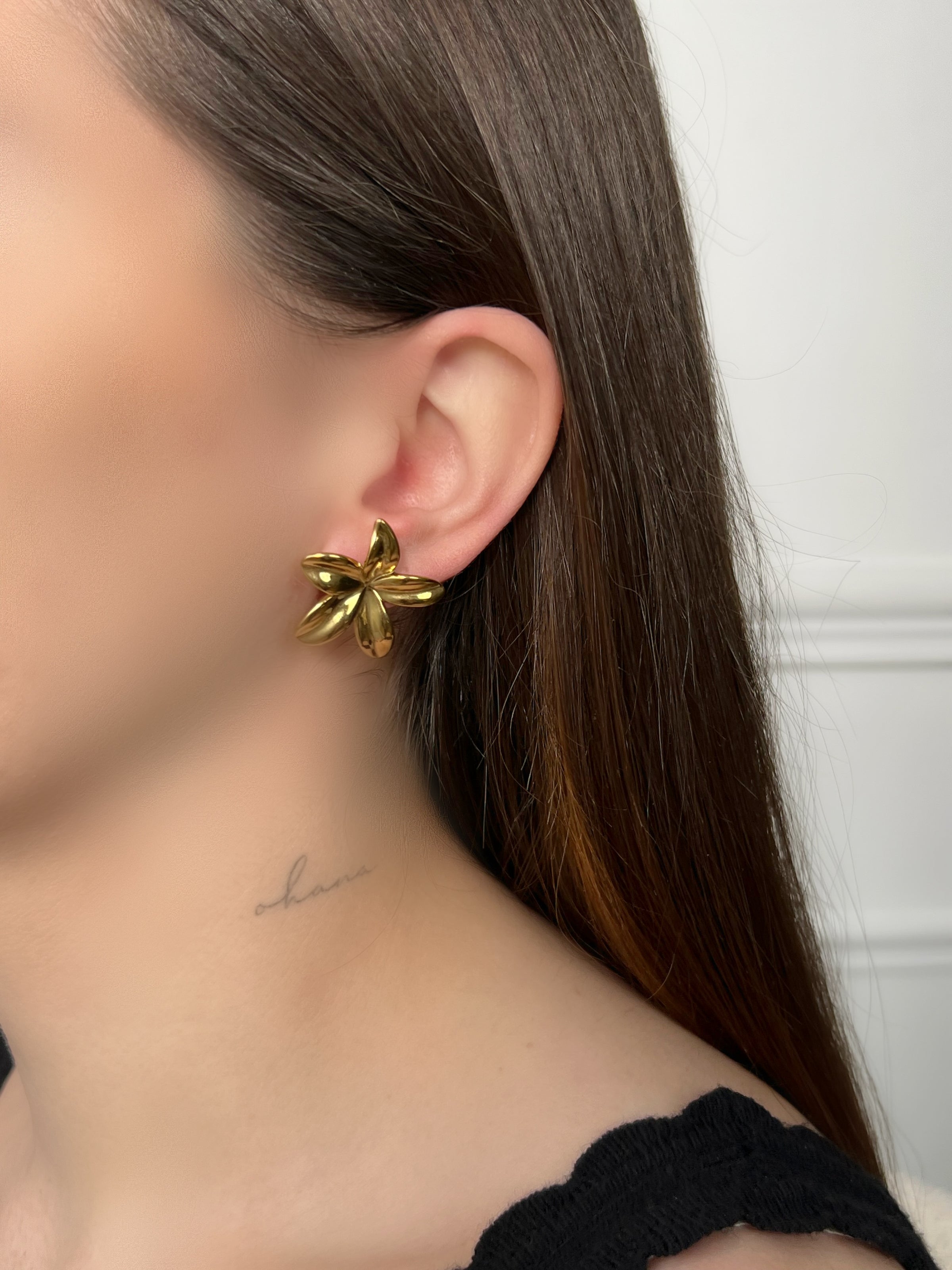 Boucles d'oreilles dorées : Irya