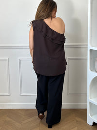Top marron grande taille : Noha