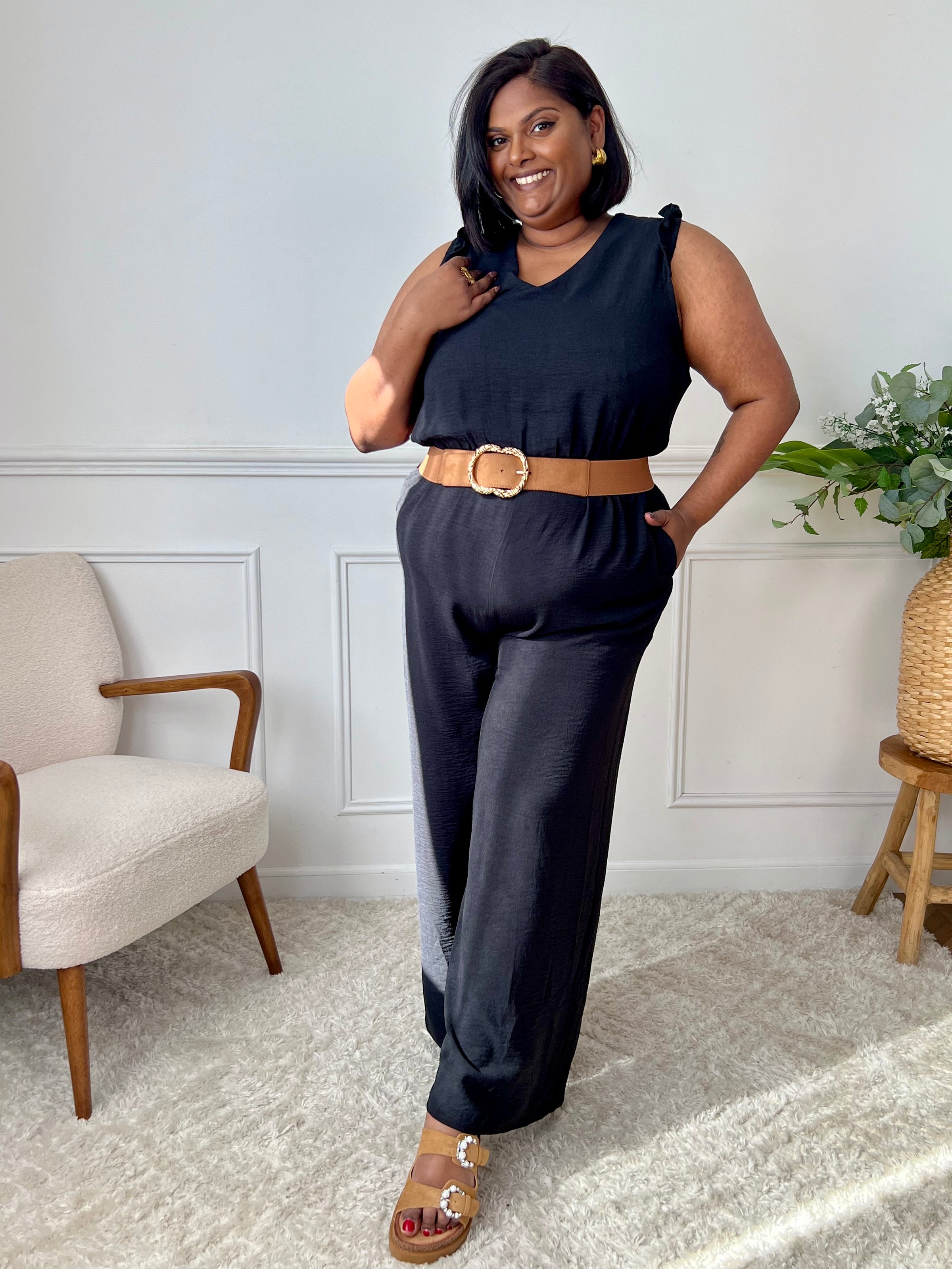 Combinaison noire grande taille femme – Loïcia