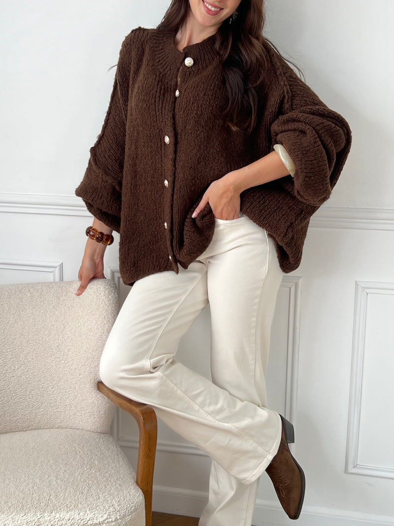 Gilet marron : Sandra